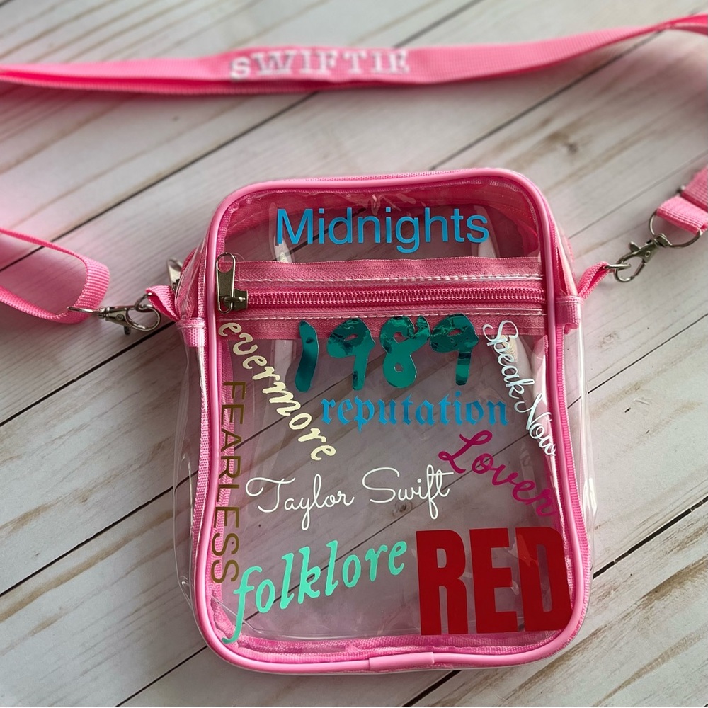 Clear crossbody stadium approved bag